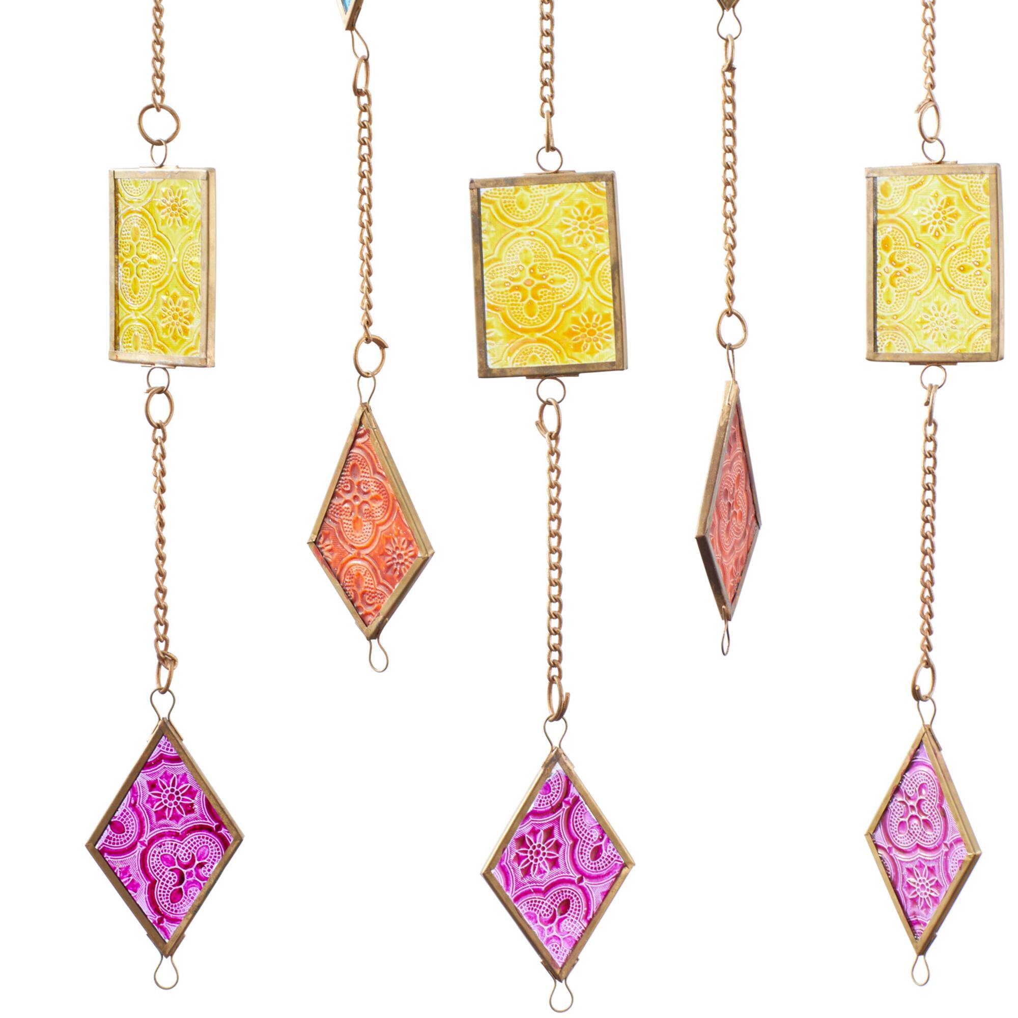 Multi Metal Contemporary Windchime, 29" x 17" x 2"